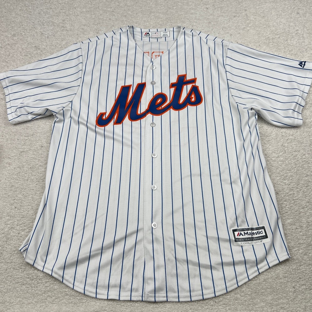 Majestic New York Mets Matt Harvey 33 Pinstripe Jersey Mens XL Cool Base MLB